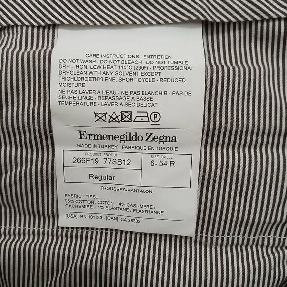 Ermenegildo zegna mens 36 distressed rustic brown chino pants - Picture 8 of 9